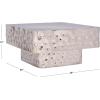SAFAVIEH Couture Collection – Janalee Hammered Steel Chrome Square Coffee Table, Modern Fully Assembled Accent Cocktail Table (SFV7914A)(Chrome)