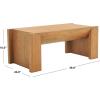 SAFAVIEH Couture Collection – Jessandria Natural Brown Rectangular Coffee Table, Modern Fully Assembled Accent Cocktail Table (SFV7720A)(Natural)