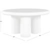 SAFAVIEH Couture Collection – Lolita Red Concrete Coffee Table, Round High Gloss Accent Table, Modern Sculptural Design (SFV2623C)(White)
