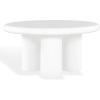 SAFAVIEH Couture Collection – Lolita Red Concrete Coffee Table, Round High Gloss Accent Table, Modern Sculptural Design (SFV2623C)(White)