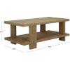 SAFAVIEH Couture Collection – Malta Natural Woven Seagrass Coffee Table, Rectangular Accent Table, Fully Assembled (CWK2024A)(Natural)