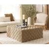SAFAVIEH Couture Collection – Norabelle Natural Woven Seagrass Coffee Table, Square Accent Table, Fully Assembled (CWK2025A)(Natural)