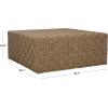 SAFAVIEH Couture Collection – Norabelle Natural Woven Seagrass Coffee Table, Square Accent Table, Fully Assembled (CWK2025A)(Natural)