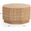 SAFAVIEH Couture Collection – Patty Walnut Octagon Coffee Table, Modern Fully Assembled Accent Cocktail Table (SFV7253B)(Natural)
