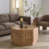 SAFAVIEH Couture Collection – Patty Walnut Octagon Coffee Table, Modern Fully Assembled Accent Cocktail Table (SFV7253B)(Natural)