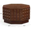 SAFAVIEH Couture Collection – Patty Walnut Octagon Coffee Table, Modern Fully Assembled Accent Cocktail Table (SFV7253B)(Walnut)