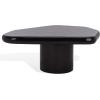 SAFAVIEH Couture Collection – Rhianna White Concrete Coffee Table, Sculptural Modern Accent Table, Contemporary Design (SFV2609A)(Black)