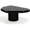 SAFAVIEH Couture Collection – Rhianna White Concrete Coffee Table, Sculptural Modern Accent Table, Contemporary Design (SFV2609A)(Black)