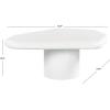 SAFAVIEH Couture Collection – Rhianna White Concrete Coffee Table, Sculptural Modern Accent Table, Contemporary Design (SFV2609A)(White)