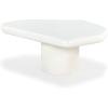 SAFAVIEH Couture Collection – Rhianna White Concrete Coffee Table, Sculptural Modern Accent Table, Contemporary Design (SFV2609A)(White)