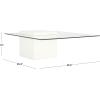 SAFAVIEH Couture Collection – Sophibeth Ivory Coffee Table, Square Concrete Base with Clear Glass Top, Modern Accent Table (SFV2611A)(Ivory/Clear)