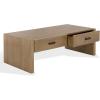 SAFAVIEH Couture Collection – Wynnrosa Natural Coffee Table, 2 Drawers for Storage, Modern Rectangular Accent Table, Fully Assembled (SFV3008A)(Natural)