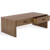 SAFAVIEH Couture Collection – Wynnrosa Natural Coffee Table, 2 Drawers for Storage, Modern Rectangular Accent Table, Fully Assembled (SFV3008A)(Walnut)