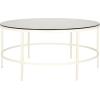 SAFAVIEH Couture Collection Edmund White Glass Top Cocktail Table(White)