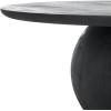 SAFAVIEH Couture Collection Gabribella White Wash Solid Wood Round Coffee Table(Black)