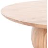 SAFAVIEH Couture Collection Gabribella White Wash Solid Wood Round Coffee Table(Natural)