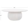 SAFAVIEH Couture Collection Gabribella White Wash Solid Wood Round Coffee Table(White Wash)