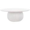 SAFAVIEH Couture Collection Gabribella White Wash Solid Wood Round Coffee Table(White Wash)