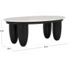 SAFAVIEH Couture Collection Hobbes Black Solid Wood/Marble Top Coffee Table(Black/White)
