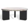 SAFAVIEH Couture Collection Malkin Brown/Black Marble Round Coffee Table(Brown/Black)