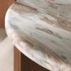 SAFAVIEH Couture Collection Malkin Brown/Black Marble Round Coffee Table(Brown/Dark Brown)