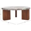 SAFAVIEH Couture Collection Malkin Brown/Black Marble Round Coffee Table(Brown/Dark Brown)