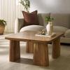SAFAVIEH Couture Collection Martinelli Natural Solid Wood Coffee Table(Natural)