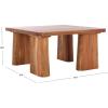 SAFAVIEH Couture Collection Martinelli Natural Solid Wood Coffee Table(Natural)