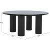 SAFAVIEH Couture Collection Tylee Brown Solid Wood/Marble Coffee Table(Black/Black)