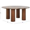 SAFAVIEH Couture Collection Tylee Brown Solid Wood/Marble Coffee Table(Dark Brown/Walnut)