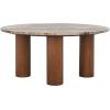 SAFAVIEH Couture Collection Tylee Brown Solid Wood/Marble Coffee Table(Dark Brown/Walnut)