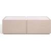 SAFAVIEH Couture Collection – Alanabella Sand & White Marble Coffee Table, Rectangular Accent Table, Modern Design, Fully Assembled (SFV5552A)(Sand/White)