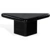 SAFAVIEH Couture Collection – Bellalynn Black Concrete Coffee Table, 30″ Triangle Accent Table, Modern High Gloss Design (SFV2618A)(Black)