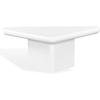 SAFAVIEH Couture Collection – Bellalynn Black Concrete Coffee Table, 30″ Triangle Accent Table, Modern High Gloss Design (SFV2618A)(White)