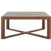 SAFAVIEH Couture Collection – Bernardi Walnut & Brown Marble Top Coffee Table with Solid Wood Base, Modern Accent Cocktail Table (SFV9744B)(Walnut/Brown)