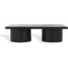 SAFAVIEH Couture Collection – Falynn Black Rectangular Solid Wood Coffee Table, Modern Sculptural Accent Table (SFV2310B)(Black)