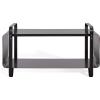 SAFAVIEH Couture Collection – Fioretti Modern Black Metal Coffee Table with Open Shelf Storage (SFV9560A)(Black)
