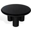SAFAVIEH Couture Collection – Lolita Red Concrete Coffee Table, Round High Gloss Accent Table, Modern Sculptural Design (SFV2623C)(Black)
