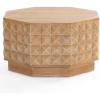 SAFAVIEH Couture Collection – Patty Walnut Octagon Coffee Table, Modern Fully Assembled Accent Cocktail Table (SFV7253B)(Natural)