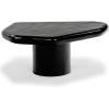 SAFAVIEH Couture Collection – Rhianna White Concrete Coffee Table, Sculptural Modern Accent Table, Contemporary Design (SFV2609A)(Black)