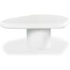 SAFAVIEH Couture Collection – Rhianna White Concrete Coffee Table, Sculptural Modern Accent Table, Contemporary Design (SFV2609A)(White)