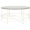 SAFAVIEH Couture Collection Edmund White Glass Top Cocktail Table(White)