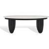 SAFAVIEH Couture Collection Hobbes Black Solid Wood/Marble Top Coffee Table(Black/White)