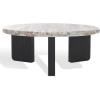 SAFAVIEH Couture Collection Malkin Brown/Black Marble Round Coffee Table(Brown/Black)