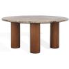 SAFAVIEH Couture Collection Tylee Brown Solid Wood/Marble Coffee Table(Dark Brown/Walnut)