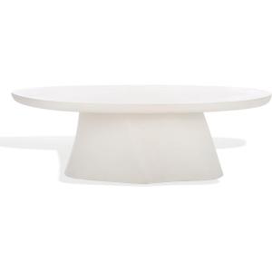 SAFAVIEH Couture Collection – Jabrielle Ivory Concrete Coffee Table, Modern Indoor/Outdoor Accent Table (SFV2601A)(Ivory)