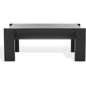 SAFAVIEH Couture Collection – Jessandria Natural Brown Rectangular Coffee Table, Modern Fully Assembled Accent Cocktail Table (SFV7720A)(Black)