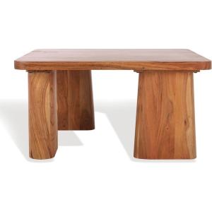 SAFAVIEH Couture Collection Martinelli Natural Solid Wood Coffee Table(Natural)