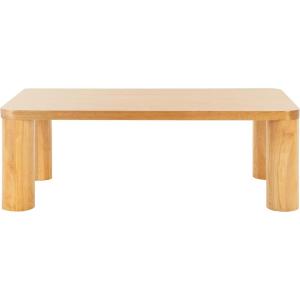 SAFAVIEH Home Collection Aldous Natural Brown Rectangle Coffee Table, Ideal for Living Room, Office, Bedroom(Natural)