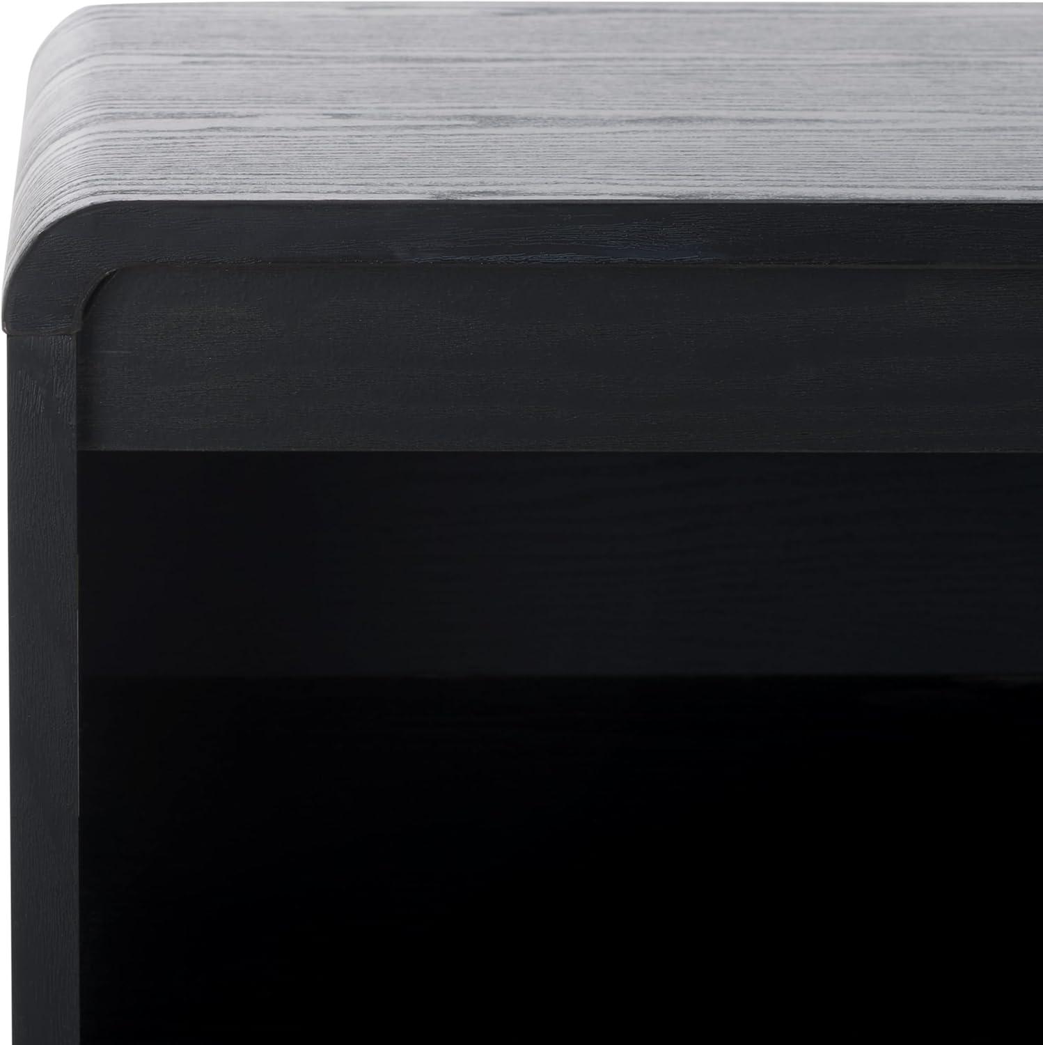image:imageSAFAVIEH Arsenio TV Stand for up to 65 Flatscreen Walnut Brown 4 Doors with Interior Storage 2 Shelves Sideboard Entertainment Media Console MED3101ABlack